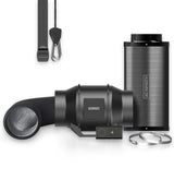 Inline Fan KIT: LITE Fan w/Filter, Ducting & Rope Hanger Combo - Black Label Supply llc