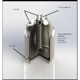 Jacketed Stainless Steel LP Tank with Internal Condensing Coil and Dip Tube - Black Label Supply llc