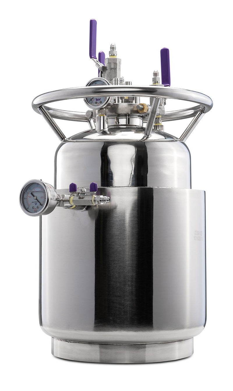 Jacketed Stainless Steel LP Tank with Internal Condensing Coil and Dip Tube - Black Label Supply llc