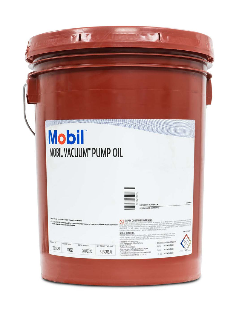 Mobil Vacuum Pump Oil SAE Grade 20, ISO Viscosity Grade 68 (Mist Free) - Black Label Supply llc