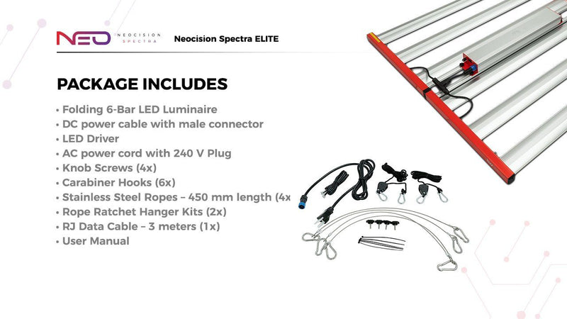 Neocision Spectra Elite LED Grow Light - DLC Listed - Black Label Supply llc