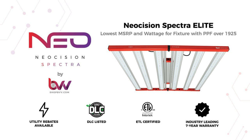 Neocision Spectra Elite LED Grow Light - DLC Listed - Black Label Supply llc