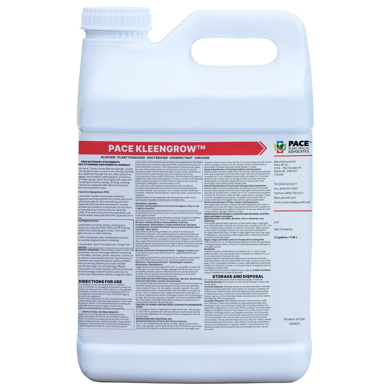 PACE KleenGrow™ Fungicide - Black Label Supply llc