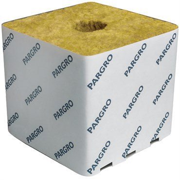 Pargro Rockwool Blocks - Biggie - 6in x 6in x 6in with Hole - Loose Carton (64/Carton) - Black Label Supply llc