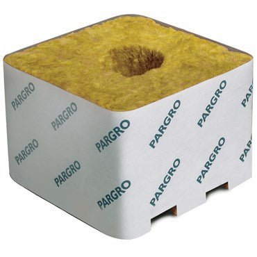 Pargro Rockwool Blocks - Jumbo - 6in x 6in x 4in with Hole - Loose Carton (64/Carton) - Black Label Supply llc