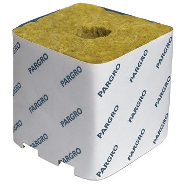 Pargro Rockwool Blocks - Large - 4in x 4in x 4in with Hole - Carton (144/Carton) - Black Label Supply llc