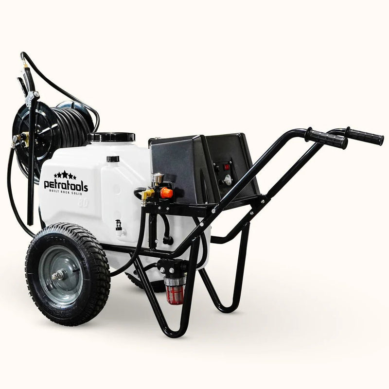 PetraTools HD21000 Wheelbarrow Battery - Powered Sprayer - Black Label Supply llc