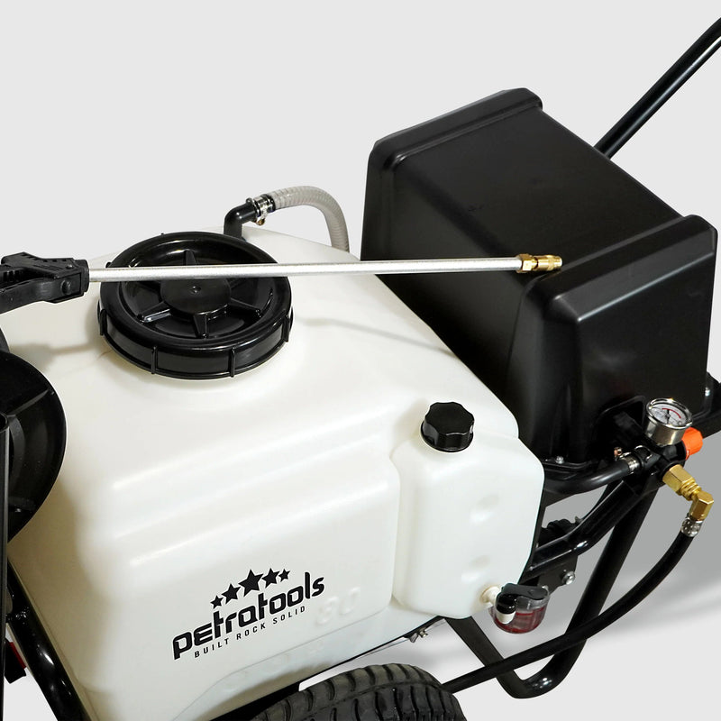 PetraTools HD21000 Wheelbarrow Battery - Powered Sprayer - Black Label Supply llc