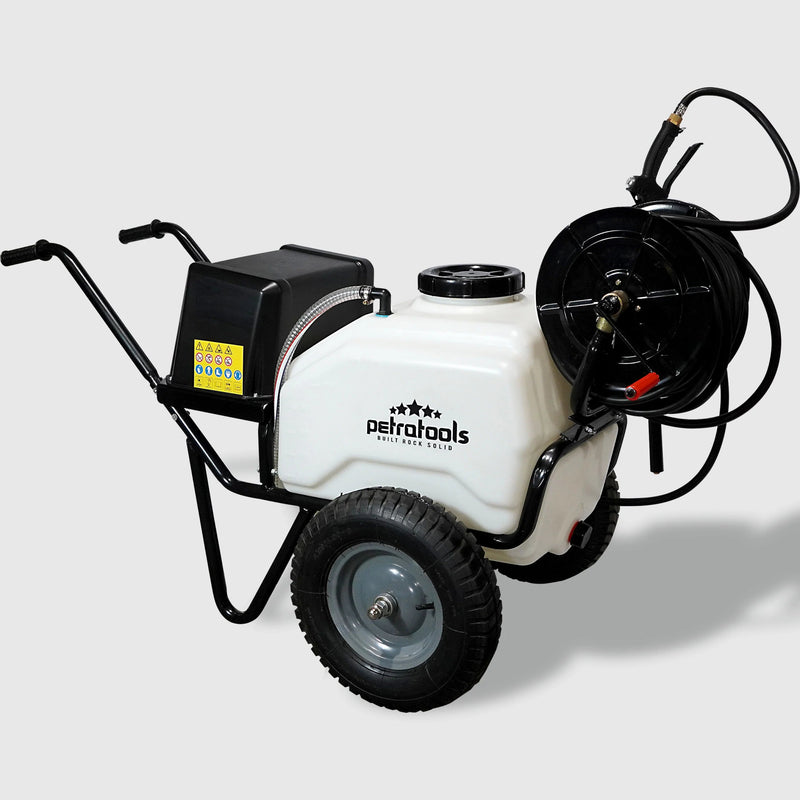 PetraTools HD21000 Wheelbarrow Battery - Powered Sprayer - Black Label Supply llc