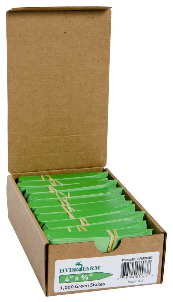 Plant Stake Labels Green 4"x5/8" 1000/CS - Black Label Supply llc