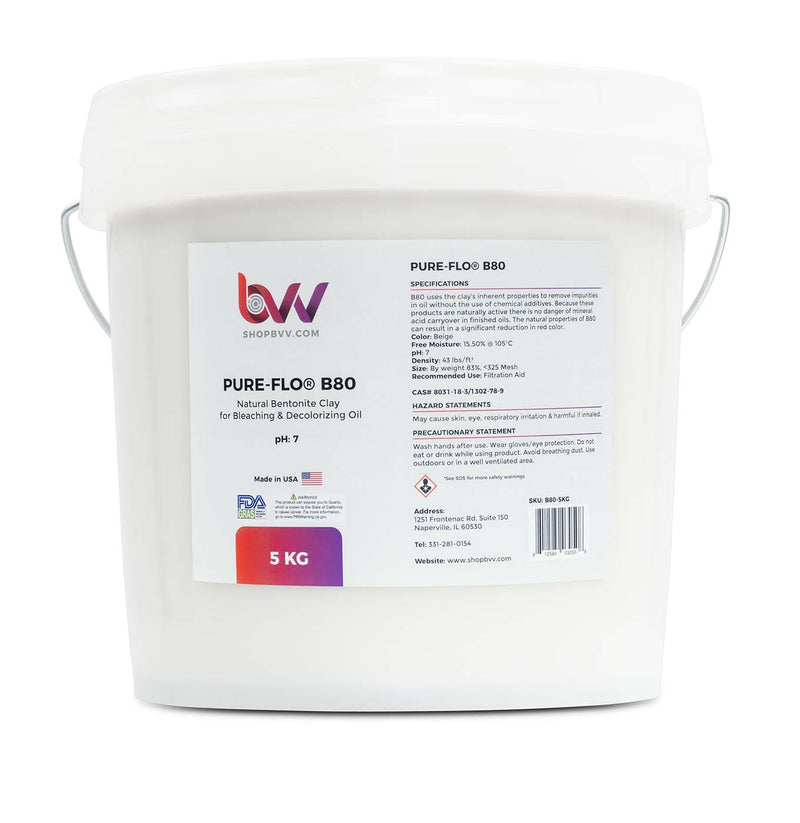 Pure - Flo® B80 Natural Bentonite for Bleaching & Decolorizing Edible Oils *FDA - GRAS - Black Label Supply llc