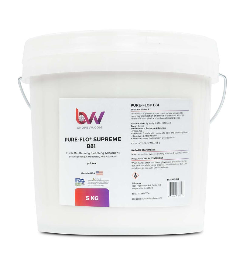 Pure - Flo® B81 Supreme Activated Bleaching & Decolorizing Bentonite for Edible Oils *FDA - GRAS (Compares to T - 5™) - Black Label Supply llc