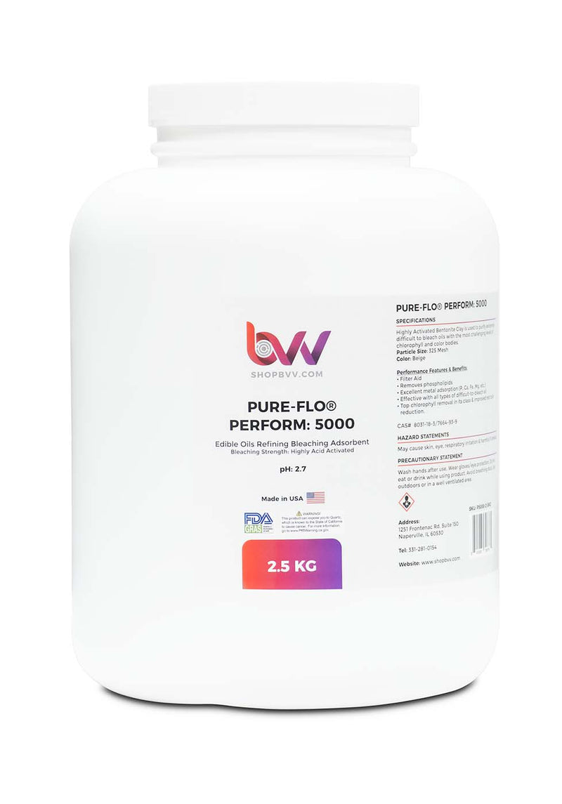 Pure - Flo® Perform 5000 Highly Acid Activated Bleaching & Decolorizing Bentonite for Edible Oils *FDA - GRAS - Black Label Supply llc