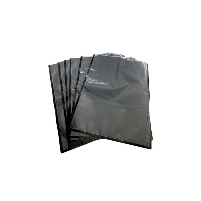 VACUUM BAGS - 11"x24" Pre Cut - Black and Clear - Black Label Supply llc