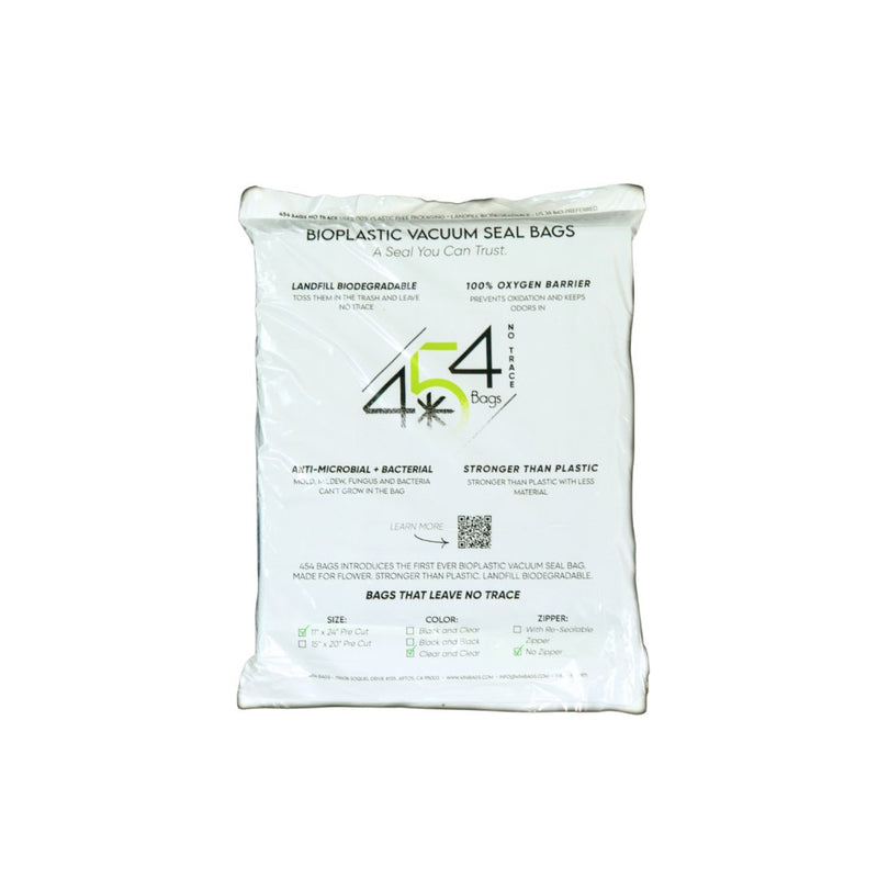 VACUUM BAGS - 11"x24" Pre Cut - Black and Clear - Re - Sealable Zipper - Bioplastic - Black Label Supply llc